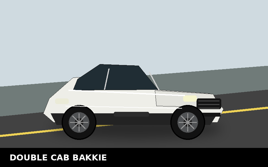 Unbranded white double cab bakkie