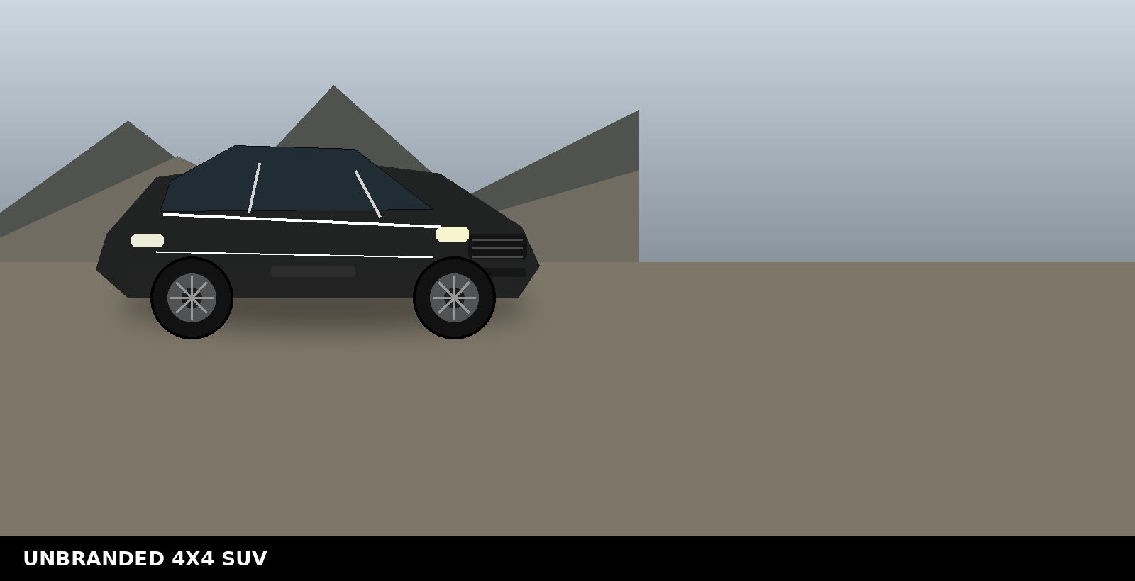 Unbranded black 4x4 SUV on a South African mountain road